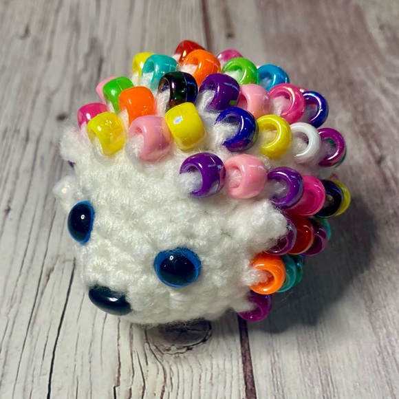 HANDMADE Crochet Beaded Fidget Hedgehog - Picture 3 of 16